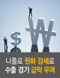 나홀로 원화 강세로 수출 경기 급락 우려